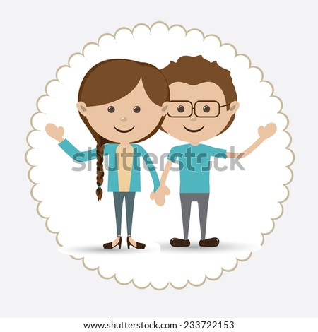 People design over white background, vector illustration.
