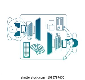 people designer creative workplace workflow items