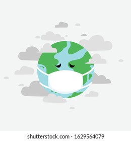 People destroyed the world, Do not break the planet concept.