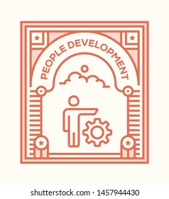 PEOPLE DEVELOPMENT AND ILLUSTRATION ICON CONCEPT