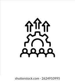 ícone do outline do desenvolvimento de pessoas. ilustração da arte da linha de crescimento de pessoas.