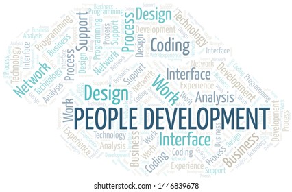 People Development Word Cloud Wordcloud Made Stock Vector (Royalty Free