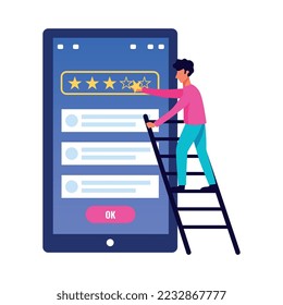 People device application interface interaction composition with human characters using gadget apps vector illustration