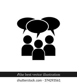 people dialog icon
