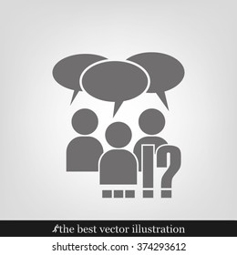 people dialog icon