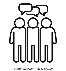 People dialog icon outline vector. Business dialog. Group speak
