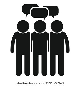 People dialog icon simple vector. Business dialog. Group speak