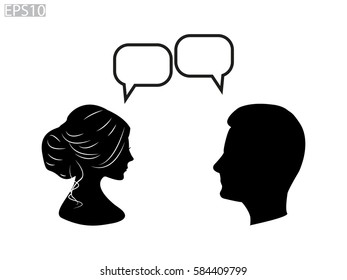 people dialogue, icon, vector illustration eps10