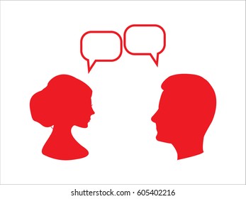 people dialogue, icon, vector illustration eps10