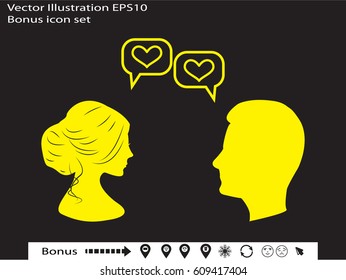 people dialogue, icon, vector illustration eps10
