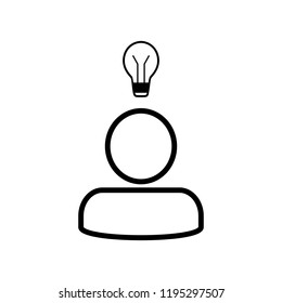 people, dialogue, lamp, vector icon, illustration