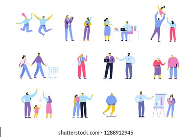 People Different Ages Occupations Male Female Stock Vector (Royalty ...