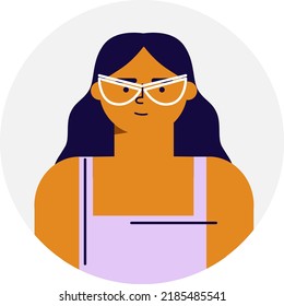 People in different avatars. Profile icons woman. Icons for games, online communities, web forums. Vector illustration in flat style