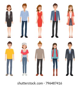people in different character. avatar of people.