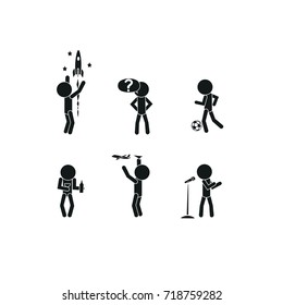 people of different creative professions-icons