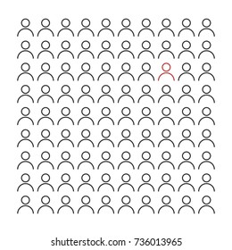 people different icons line vector illustration