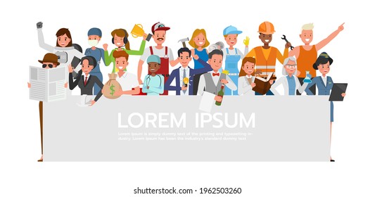People different job character vector design. Labor Day.