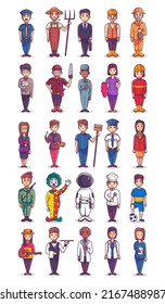 people with different job and profession collection