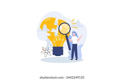 Personas con diferentes tipos de mentalidad mental o modelo de ilustración creativa