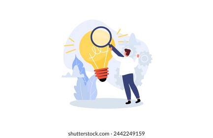 People with different mental mindset types or model creative illustration