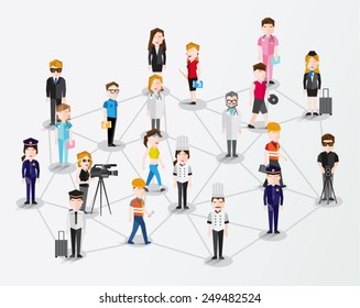 People in Different Occupation Vector Illustration