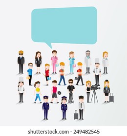 People in Different Occupation Vector Illustration