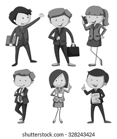 People with different occupations illustration