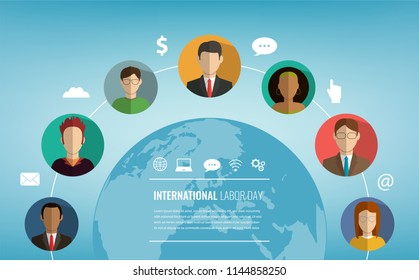 People of different occupations. Professions set. International Labor Day. Flat Vector illustration