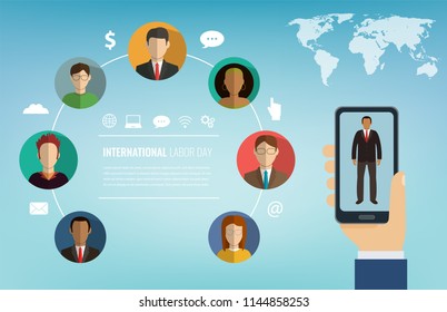 People of different occupations. Professions set. International Labor Day. Flat Vector illustration