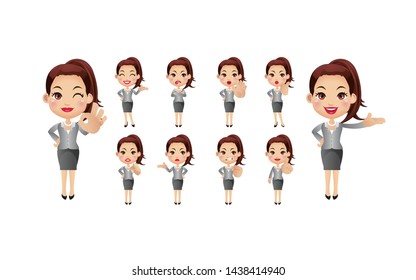 People with different poses. vector