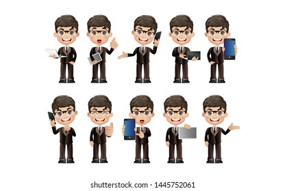 People with different poses. vector
