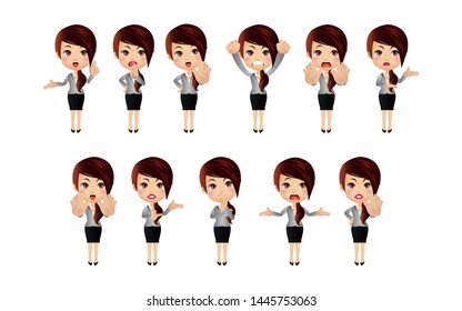 People with different poses. vector