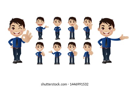 People with different poses. vector