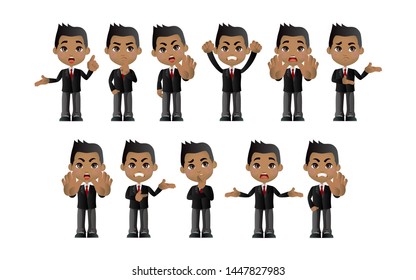 People with different poses. vector