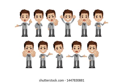 People with different poses. vector