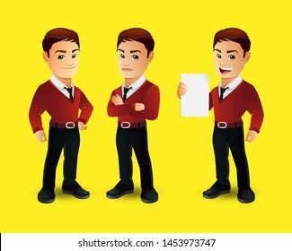 People with different poses. vector