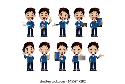 People with different poses. vector