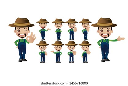 People with different poses. vector