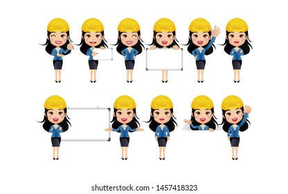 People with different poses. vector