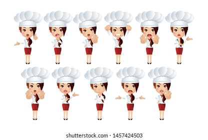 People with different poses. vector