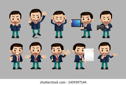 People with different poses. vector