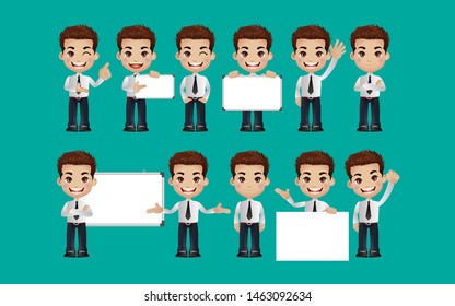 People with different poses. vector