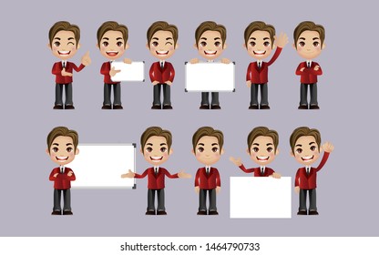 People with different poses. vector