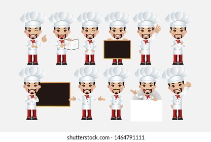 People with different poses. vector