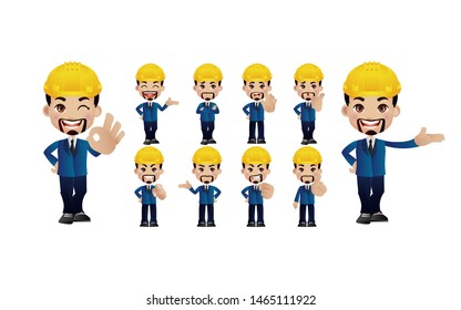 People with different poses. vector