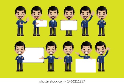 People with different poses. vector