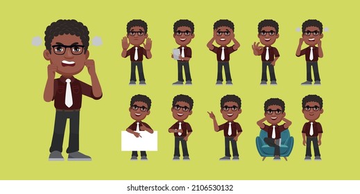 People with different poses. vector
