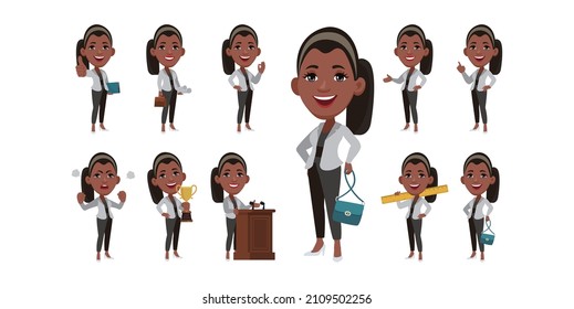 People with different poses. vector