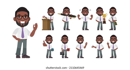 People with different poses. vector