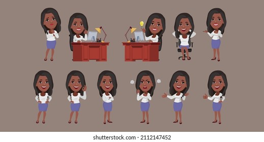 People with different poses. vector